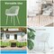 Costway Modern Dining Chair Set of 4 Plastic Shell Hollow withMetal Legs for Living Room